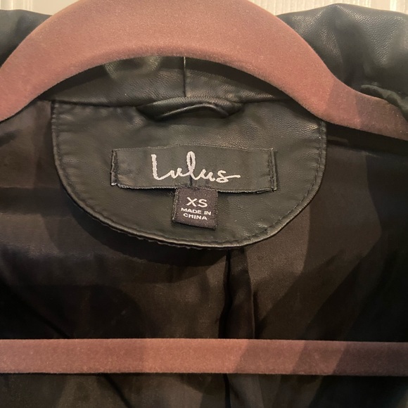 NWOT. Up On A Tuesday Black Vegan Leather Jacket - Picture 2 of 8